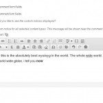 Global Custom Notice - Custom Comments Notice for Wordpress plugin