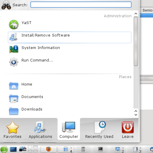 kde kickoff menu